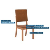 Kit 2 Cadeiras Sala Jantar Milla Plus 2 Un Nature/Courano Caramelo - Henn