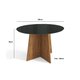 Mesa Multiuso Cozinha Lótus c/ Tampo Madeirado c/ Vidro 105x105cm Freijo/Bronze - Kappesberg