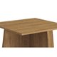 Mesa Multiuso Cozinha Lótus c/ Tampo Madeirado c/ Vidro 105x105cm Freijo/Bronze - Kappesberg
