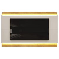 Home p/ TV até 75 Polegadas Nadine c/ Led 219x136cm Bali/Cedro - DJ Móveis