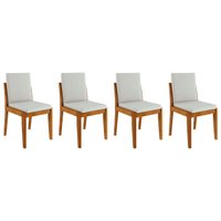 Kit 4 Cadeiras Sala Jantar Lady 4 Uni Natural - Nesher