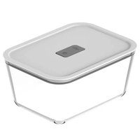 Kit 12 Potes De Vidro Hermético 2400ml Fresh Lock Branco com Tampa para Forno Microondas
