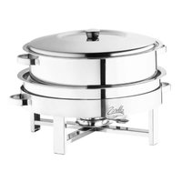 Rechaud Gastronômico Redondo 6,5L Aço Inox Banho Maria Hotel Restaurante Zanella
