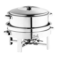 Rechaud Redondo 8,5L Gastronômico Banho Maria Aço Inox Buffet Eventos Restaurante