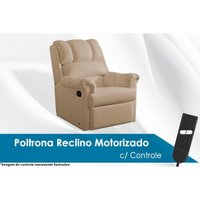 Poltrona Reclinável Motorizada p/ Sala Vermont Classic Zero Wall Courano Branco - Probel