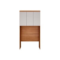 Armário Ponte Modulado Aéreo Solteiro Rizon/Linea c/ 3 Portas Cumaru/Fendi - Novo Horizonte