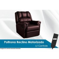 Poltrona Reclinável Motorizada p/ Sala Vermont Classic Zero Wall Courano Preto - Probel