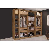 Quarto Modulado Kappesberg Adapt Adapt 2 Peças (1 Closet Aberto + 1 Módulo Aberto) QCM71 Nogueira - Kappesberg