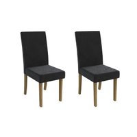 Kit 2 Cadeiras de Cozinha 2CAD131 2 Un Canela/Suede Preto - Kappesberg