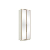 Módulo de Quarto Solteiro Guarda Roupa MC04 Seletto c/ 2 Portas c/ Espelho e 3 Gavetas Areia/Jequitibá - Henn