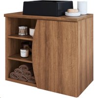 Gabinete Suspenso Com Cuba Preta 70 cm BL9680 Mell FAEM