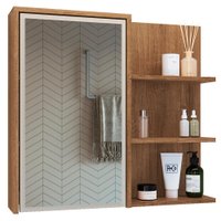Armário Espelheira 70 cm 1 Porta 3 Nichos ES2001 Mell Arenas FAEM