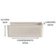 Kit 2 Caixas Organizadoras Ou 27x22x9cm Cesto Organizador 5,4L Bege Lavanderia Banheiro