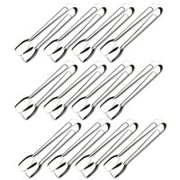Kit 12 Pegadores de Aço Inox 18cm Churrasco Salada Frios Pinça para Gelo Brinox