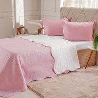 Kit Cobre Leito Solteiro Ultra Lisse Lisa New 160x220cm Silver Pink