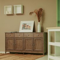 Cristaleira 2 Portas Vidro E Balcao Buffet 4 Portas Diamond Dtall