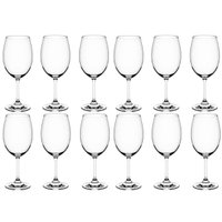 Conjunto 12 Taças de Vinho Tinto 450ml Cristal Titânio Haus Mesa Jantar