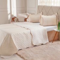 Kit Cobre Leito Solteiro Ultra Lisse Lisa New 160x220cm Sandshell