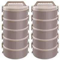 2 Marmitas Térmicas 5 Pratos Térmicos de 1,8l Treviso Cappuccino Simonaggio