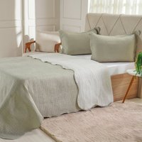 Kit Cobre Leito Solteiro Ultra Lisse Lisa New 160x220cm Olive