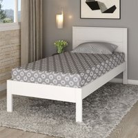 Cama de Solteiro Branco Cm8004 - Tecno Mobili
