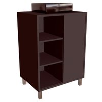 Gabinete 1 Porta Correr 60 cm Cuba Preta BL7250 Grafite FAEM