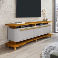 Rack para TV Até 75 Polegadas Guarapari 3 Portas Naturalle/Off White - Móveis Bechara