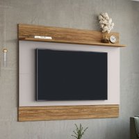 Painel para TV Até 75 Polegadas Icaraí 1 Prateleira Cinamomo/Off White - Móveis Bechara