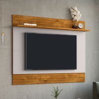 Painel para TV Até 75 Polegadas Icaraí 1 Prateleira Naturalle/Off White - Móveis Bechara
