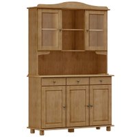Cristaleira Madeira Maciça 5 Portas 129 cm 8925 Freijo Milani Store