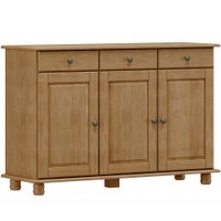 Balcao Madeira Maciça 3 Portas 3 Gavetas 129 cm 8927 Freijo Milani Store