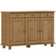 Balcao Madeira Maciça 3 Portas 3 Gavetas 129 cm 8927 Freijo Milani Store