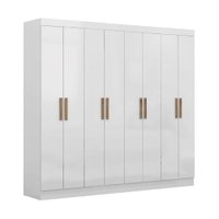 Guarda Roupas Casal 8 Portas 4 Gavetas Prime Branco Maxel