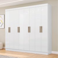 Guarda Roupas Casal 8 Portas 4 Gavetas Prime Branco Maxel