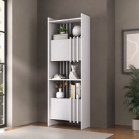 Estante para Livros Arbos 2 Portas 6 Prateleiras Ripado Terraza - Artany
