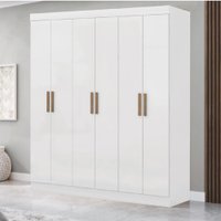 Guarda Roupas Casal 6 Portas 2 Gavetas Prime Branco Maxel