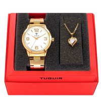 Kit Relógio Feminino Tuguir Analógico TG117 - Dourado com Brinde