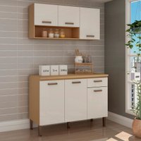 Cozinha Compacta Com Tampo Freijó/white Laca