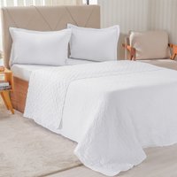Kit Colcha Queen Santorini New 240x260cm Branco