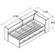 Cama Solteiro Bicama Bau Estante 2 Nichos BB2829 Branco Dtall