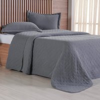 Kit Colcha Casal Miraggio New Soft 220x240cm Grafite