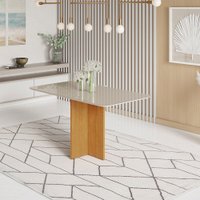 Mesa Robusta Candian Com 120x80 com Vidro Canto Copo JCM Movelaria