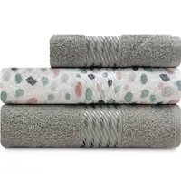 Kit Toalha Vermelha Com 3 Peças Banho + Rosto 100% Algodão Felpudo Prisma Dohler Emcompre