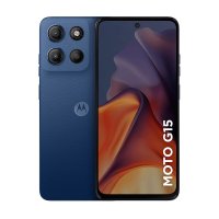 Smartphone Motorola Moto G15 128GB - Azul Escuro, 12GB (4GB RAM + 8GB RAM Boost), Câmera 50MP, Selfie 8MP e Tela 6,7"