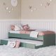 Cama Solteiro Bicama Com Cama Auxiliar 194x83 CM20 Verde Dtall