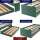 Cama Solteiro Bicama Com Cama Auxiliar 194x83 CM20 Verde Dtall