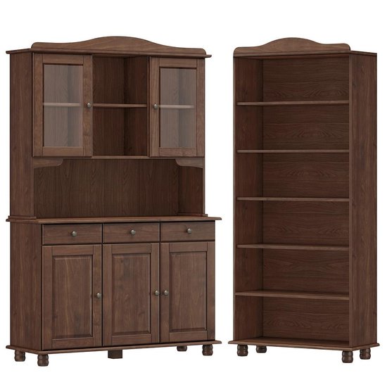 Cristaleira 5 Portas Estante Livreiro Madeira Maciça Cafe Milani Store
