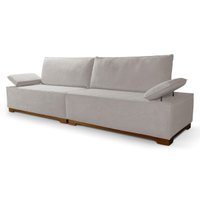 Sofá Living Braço Articulado Deluxe 3,00m Bouclê Off White