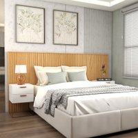 Cabeceira Casal Premium Ripado Nautre - Panorama Móveis