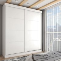 Guarda-Roupa Solteiro Gold 2 Portas 2 Gavetas Branco Brilho - Panorama Móveis